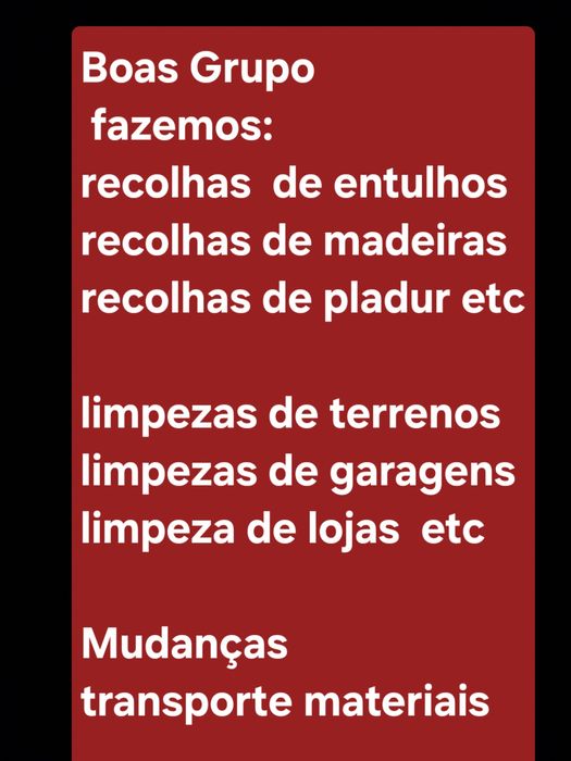 Recolhemos entulhos/Mudanças