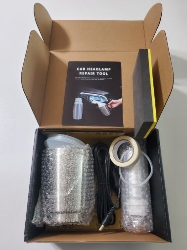 Kit restaurador reparação e polimento de faróis automóvel