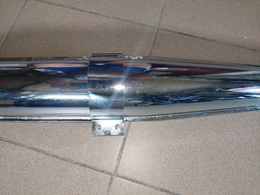 Fabrycznie nowy kpl Polski wydech rura tlumik kolanko wsk 125 b1 dwura