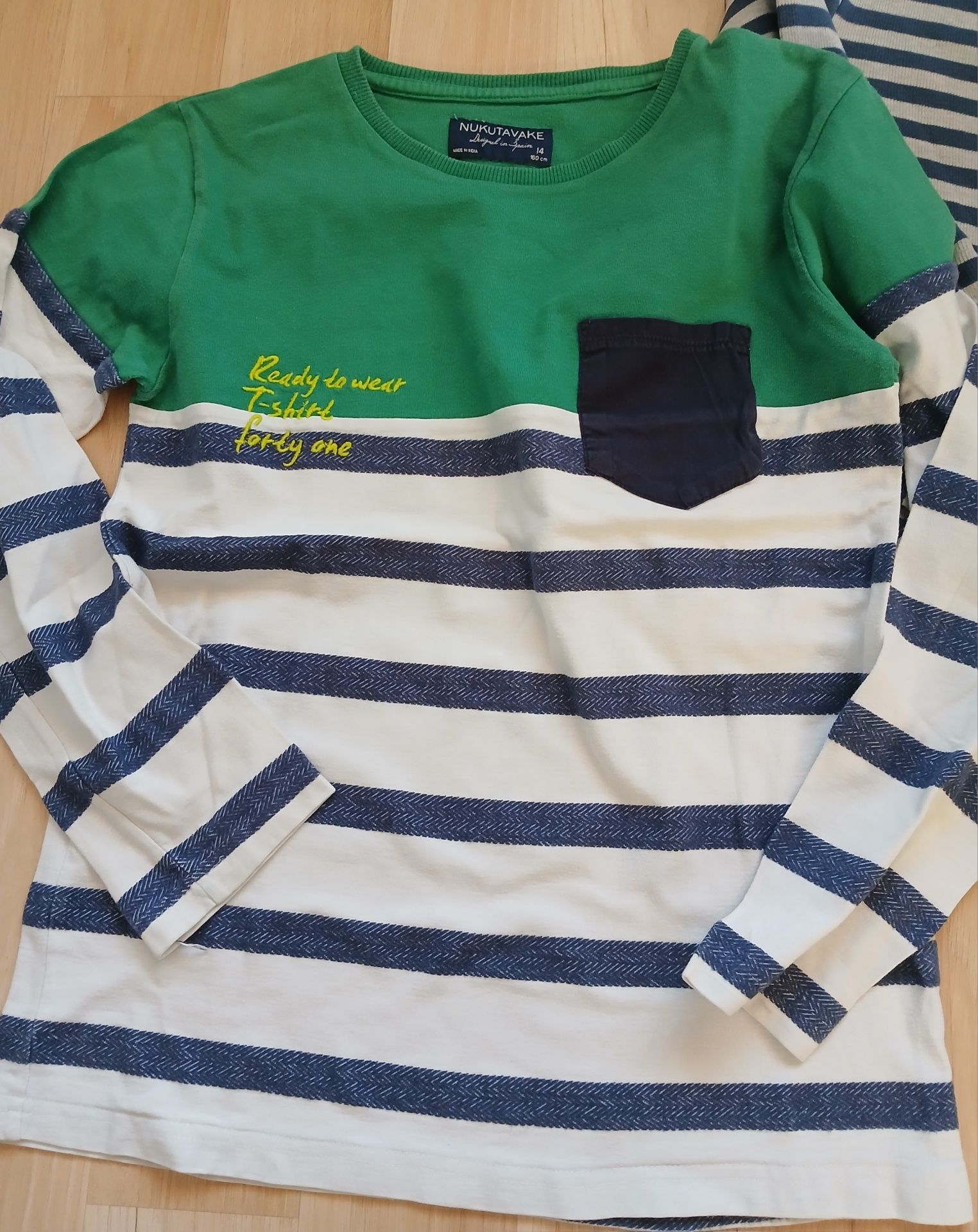 Zestaw 146 trzy bluzki dl rękaw GRATIS bluza Benetton Tchibo Lacoste