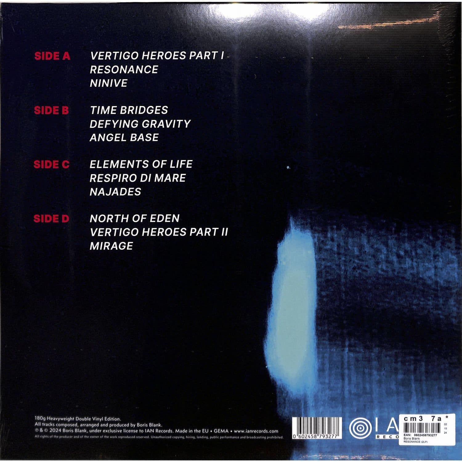 Boris Blank Resonance vinyl
Label:IAN Records (7) ‎–
Boris Blank Reson
