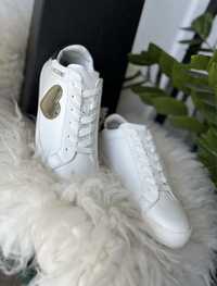 Белые кожаные кеды кроссовки love moschino новые оригинал 39