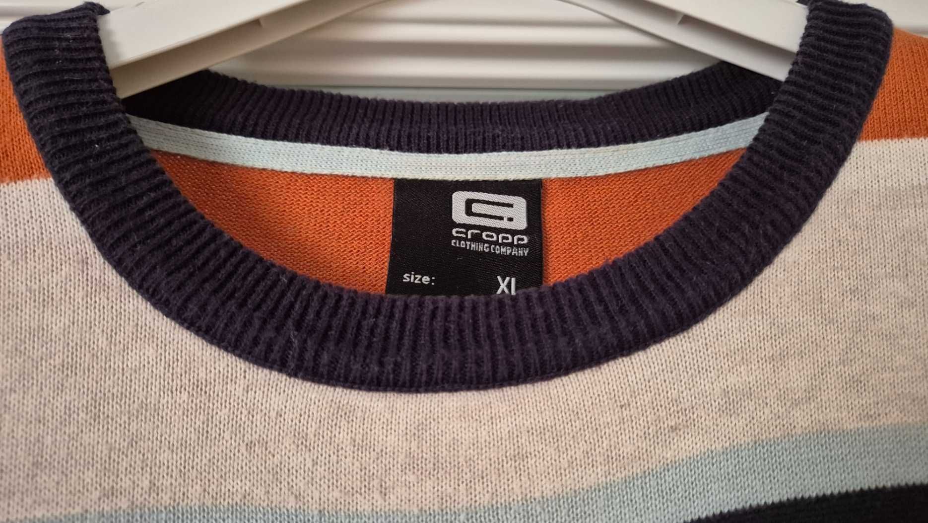 Cropp cienki męski swetr w paski roz XL