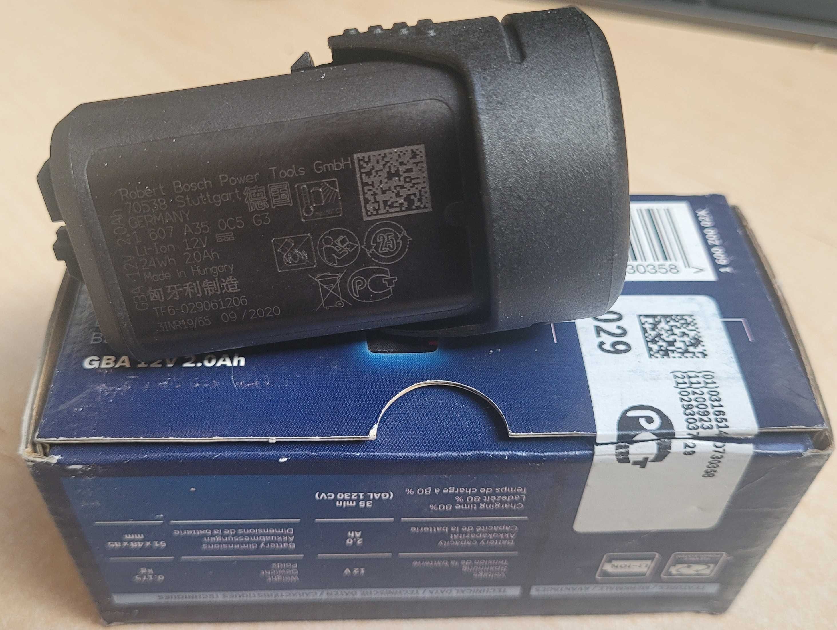 Akumulatory Bosch GBA 2Ah 10,8V 12V 2sztuki