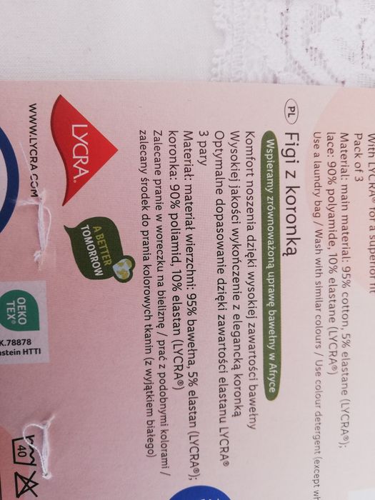 Figi z koronką nowe S