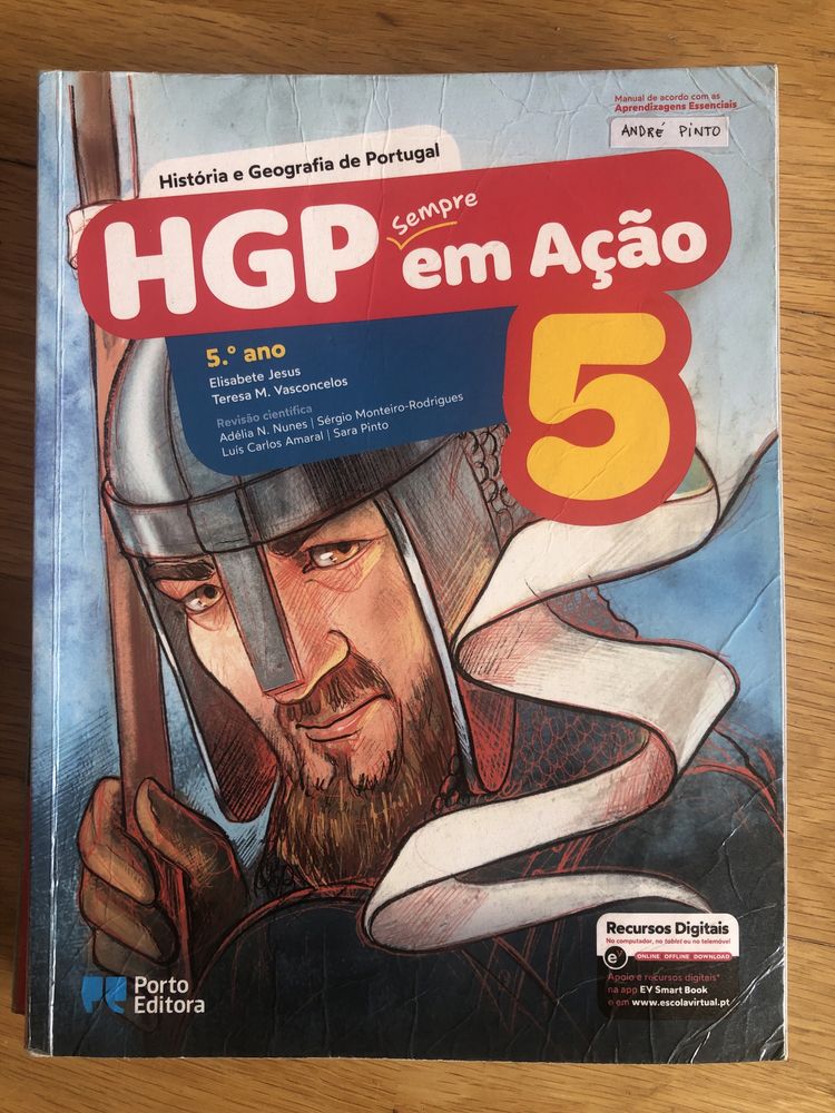 Manuais escolares e cadernos de fichas 5° ano