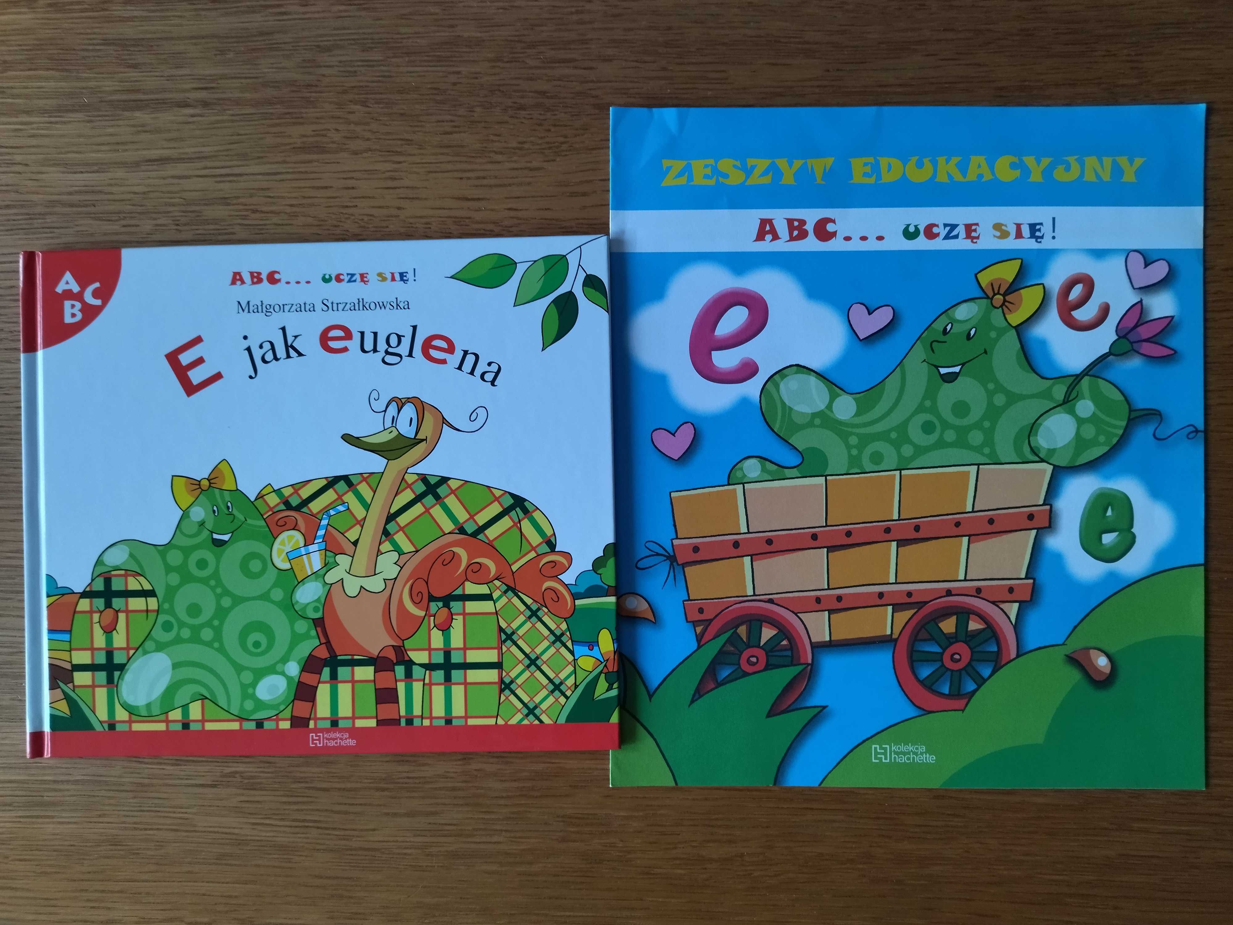 Książeczki edukacyjne ABC... uczę się - D jak dinozaur, E jak euglena