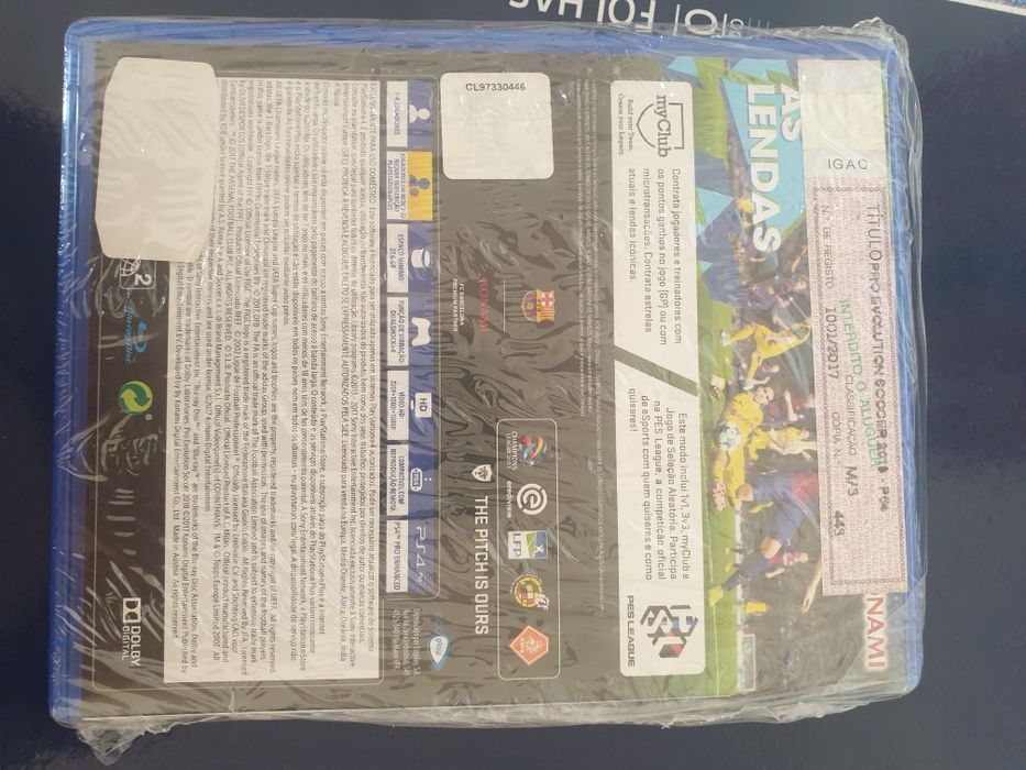 Jogo, PES-18, PS4, Novo em caixa