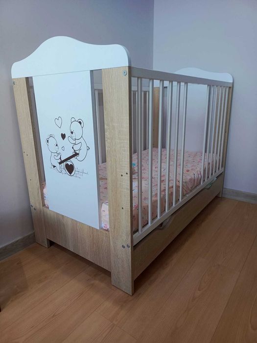 Łóżeczko "Franek" marki Skrzat - 120x60 - stan BDB!