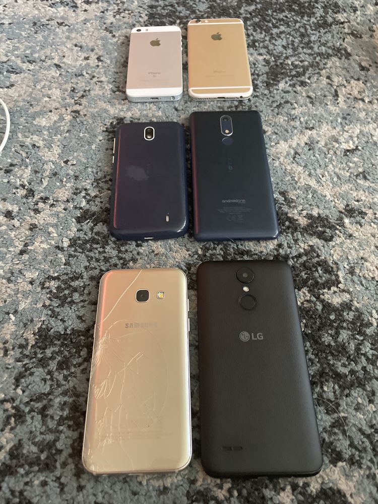 4 smartfony Stan Dobry iPhone LG Samsung Nokia