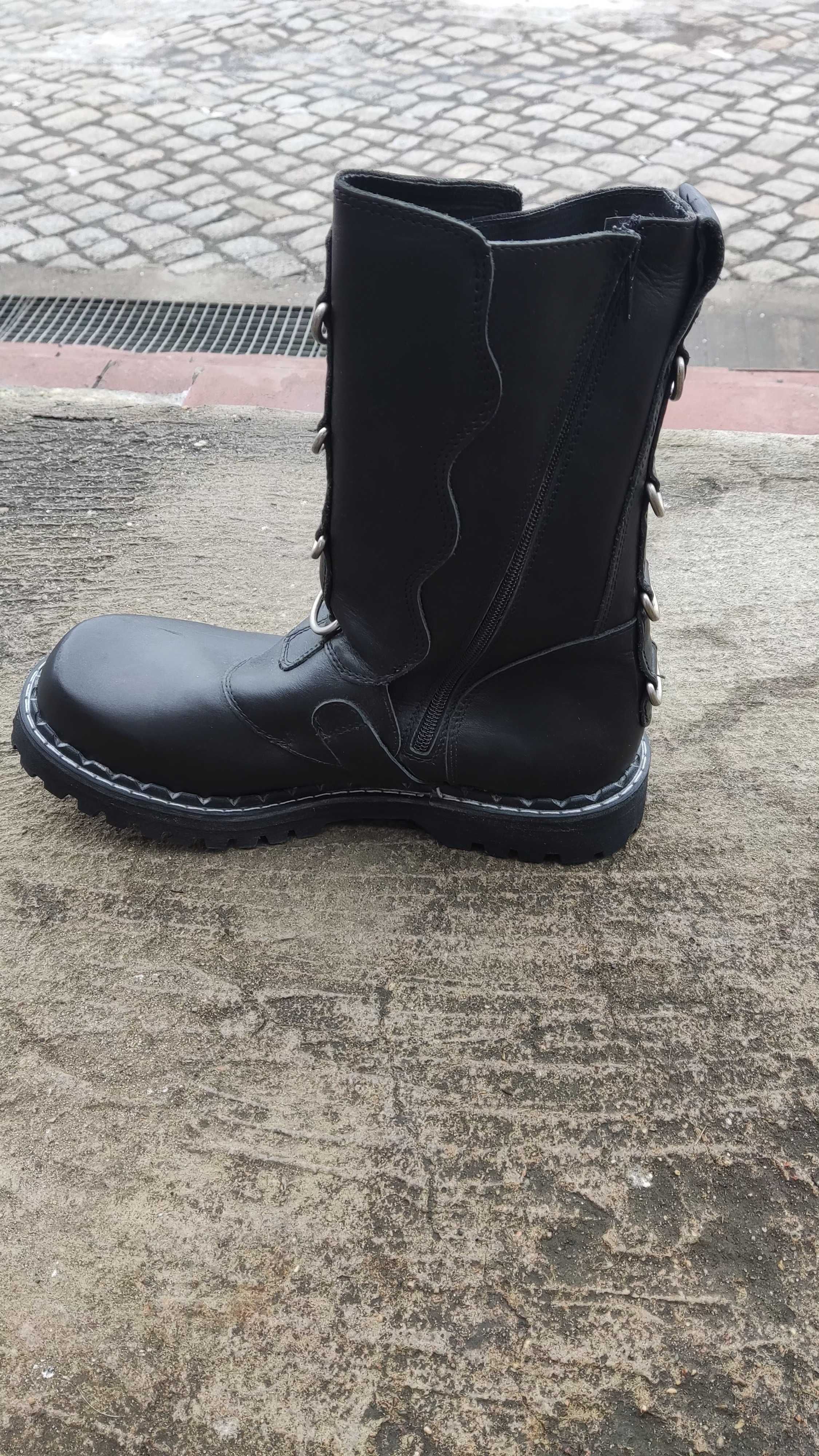 Czarne buty KMM na motocykl roz. 47