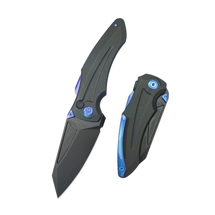 Nóż składany Kubey Sumo Black Titanium, Blackwashed CPM 20CV by Jake
