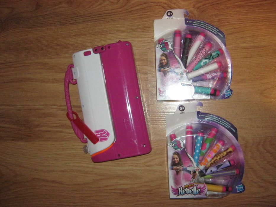 NERF dla dziewczynki + 2 zestawy strzałek