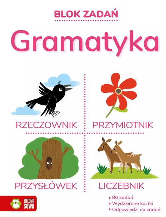 Blok Zadań. Gramatyka 6+ Zielona Sowa