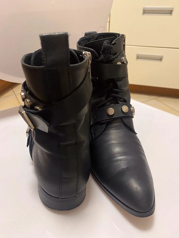 Simple botki sztyblety workery ćwieki klamry za kostkę