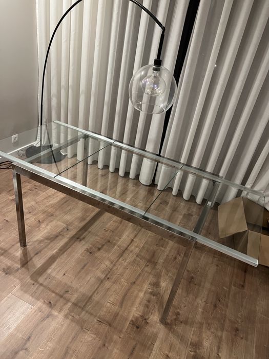 Mesa de vidro jantar extensivel