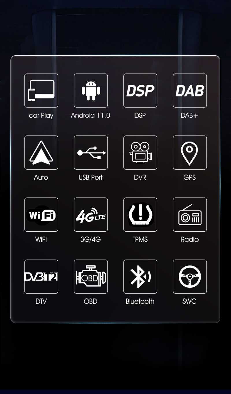 Radio FM CarPlay Android WiFi DVD MP3 GPS USB Opel Astra Vectra Corsa
