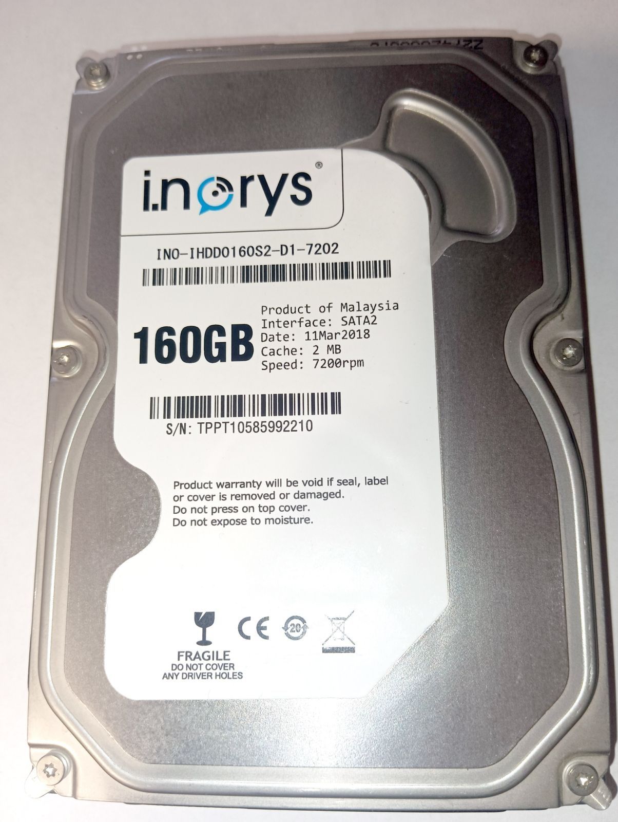 Жорсткий диск INORYS 160Gb