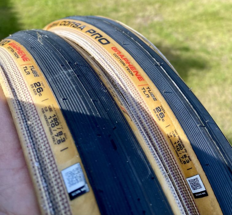 Opona szosowe Vittoria corsa pro graphene cotton-tech tube TLR 26mm