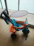 Triciclo de Bebé com aparador para o Sol, controlo parental e bolsa
