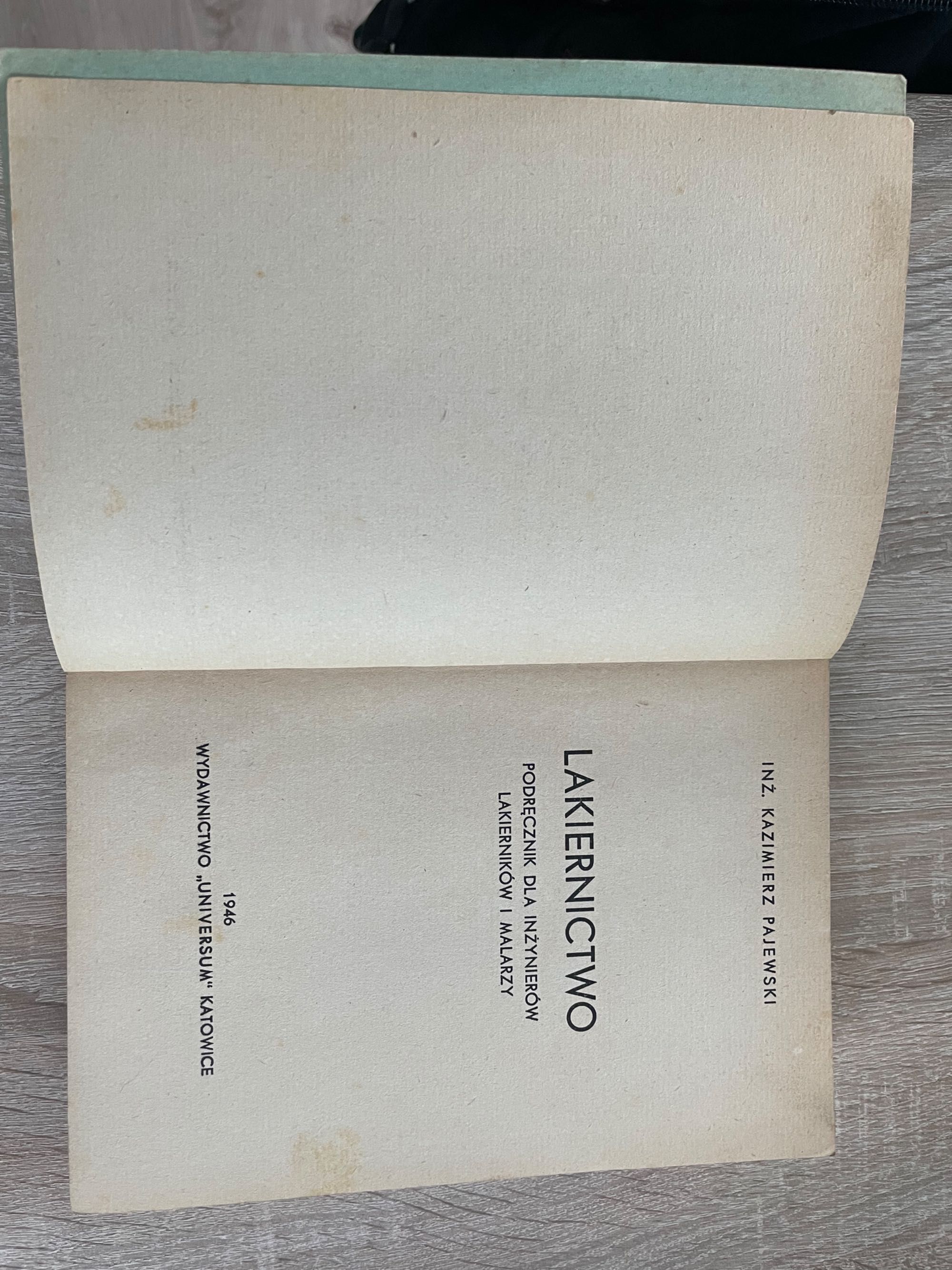 Lakiernictwo podręcznik dla inżynierów lakierników i malarzy 1946