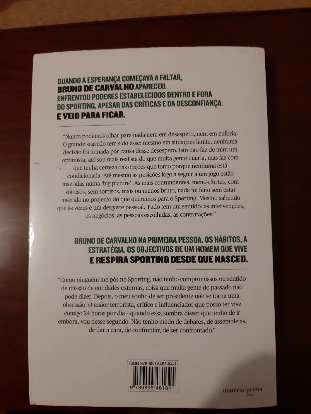 Livro "Bruno de Carvalho - O presidente sem medo"