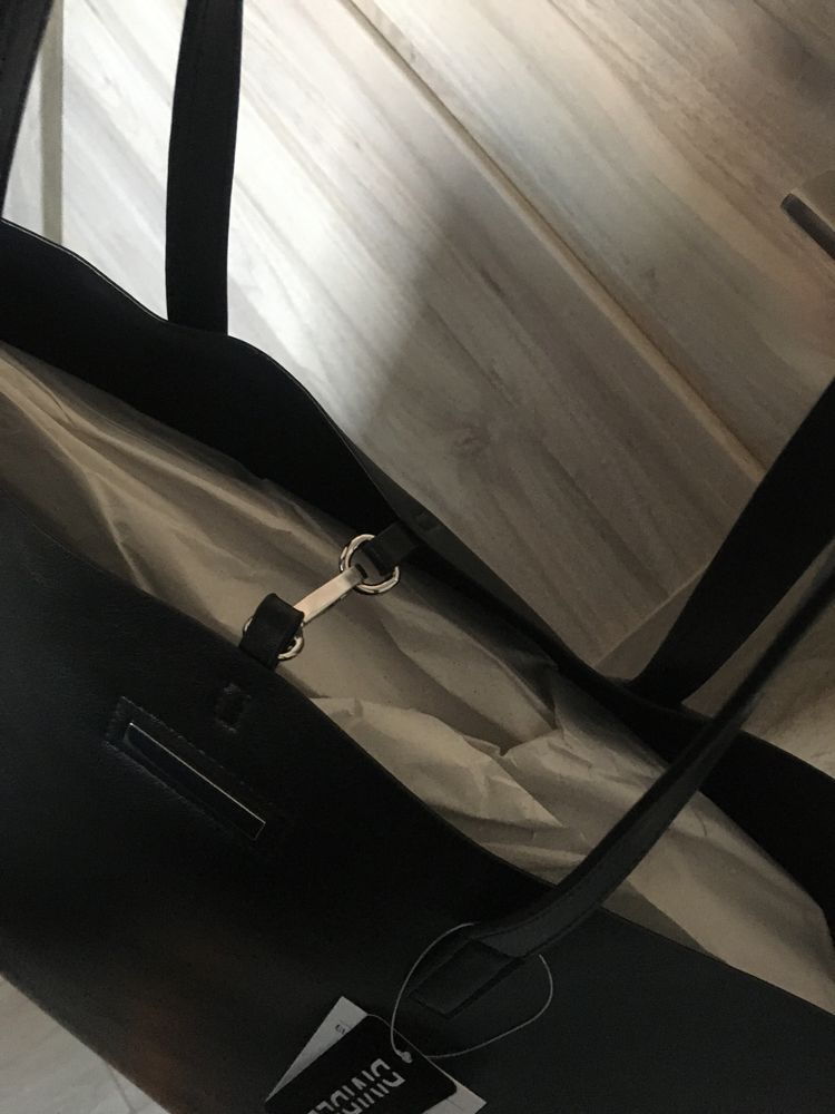 Czarna torba torebka shopper H&M Divided