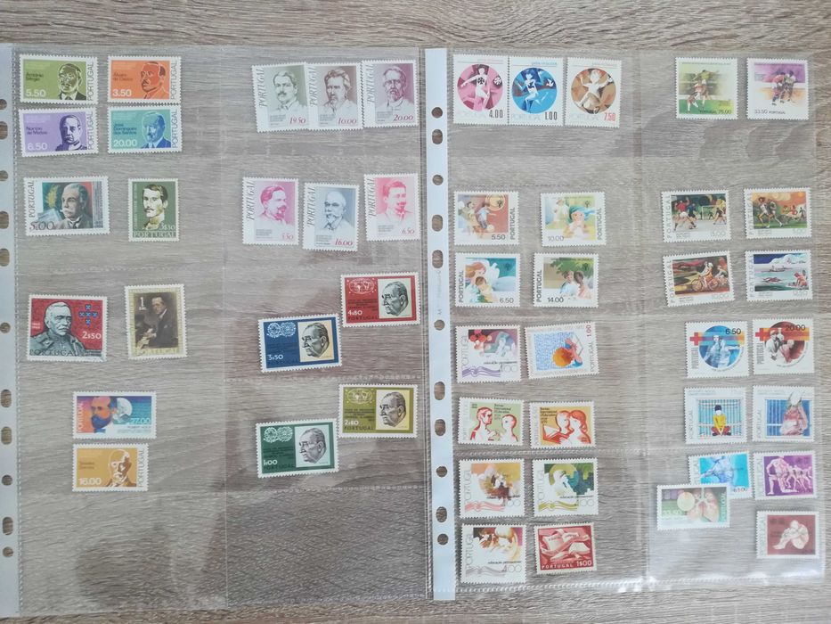 Conjunto de 340 selos de Portugal - Anos 60, 70 e 80