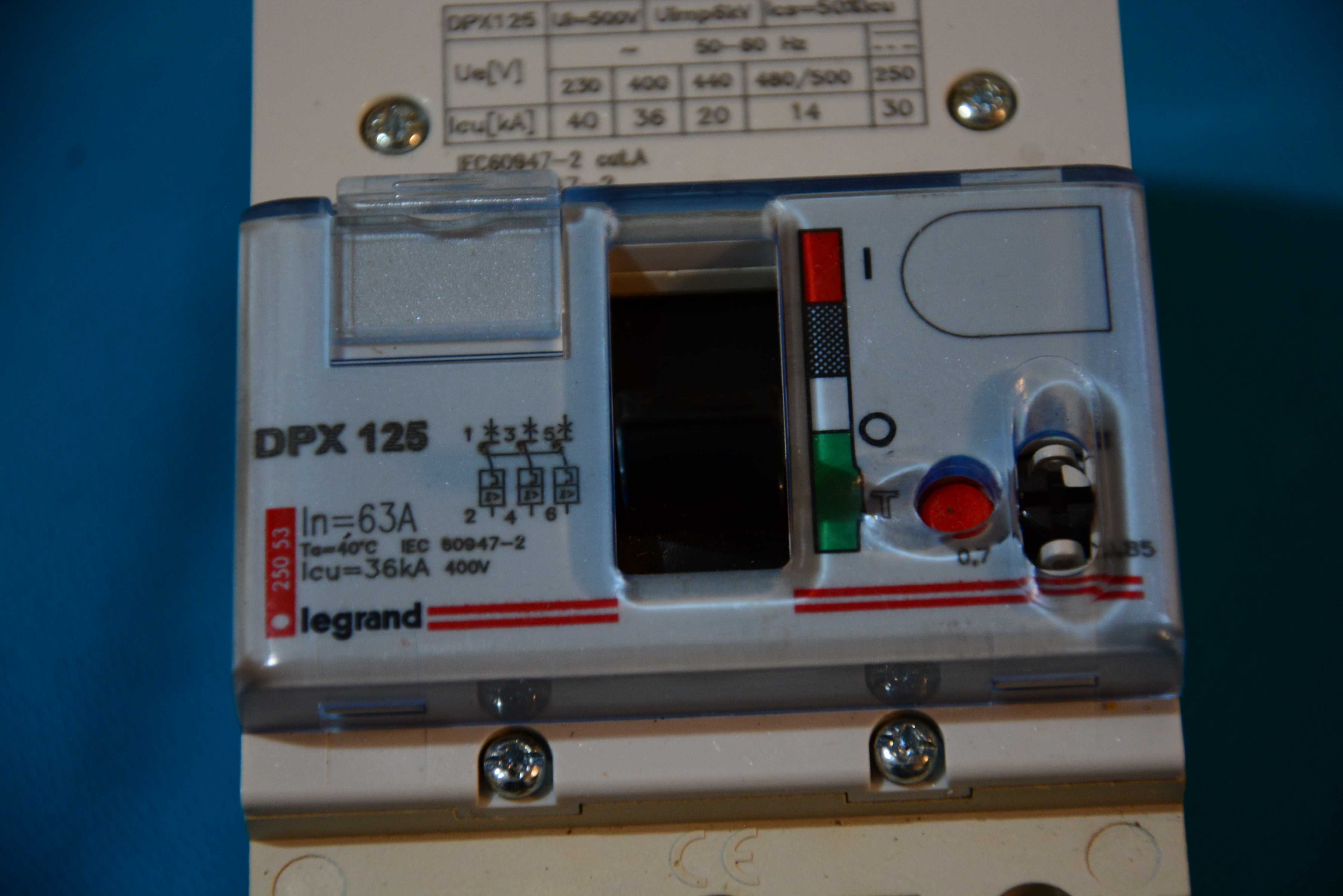 Wyłącznik nadprądowy nowy legrand  DPX 125A 400V IP20