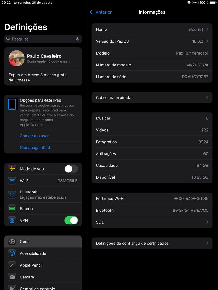Ipad 9 Geracao 64GB
