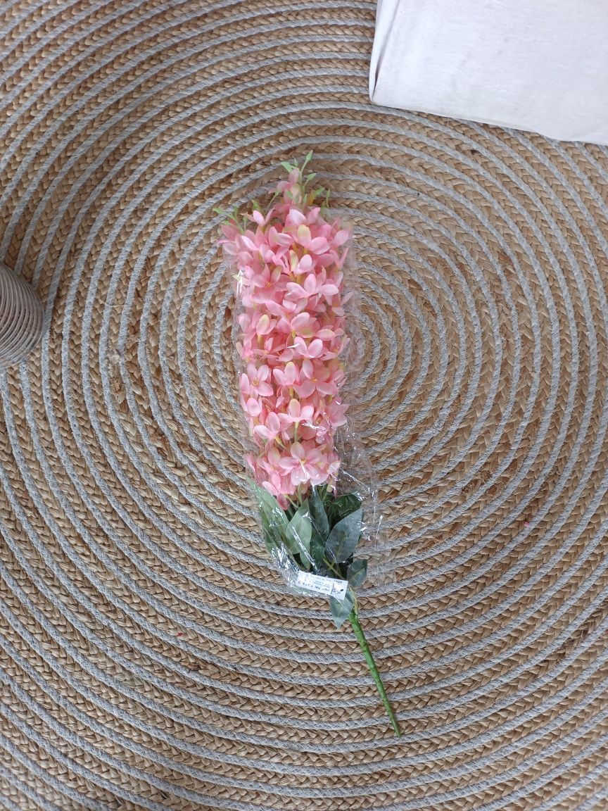 Искусственные цветы глициния розовые 12 шт + сакура