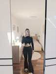 Spodnie legginsy poszerzane nogawki paski sexy kobiece wysoki stan s m