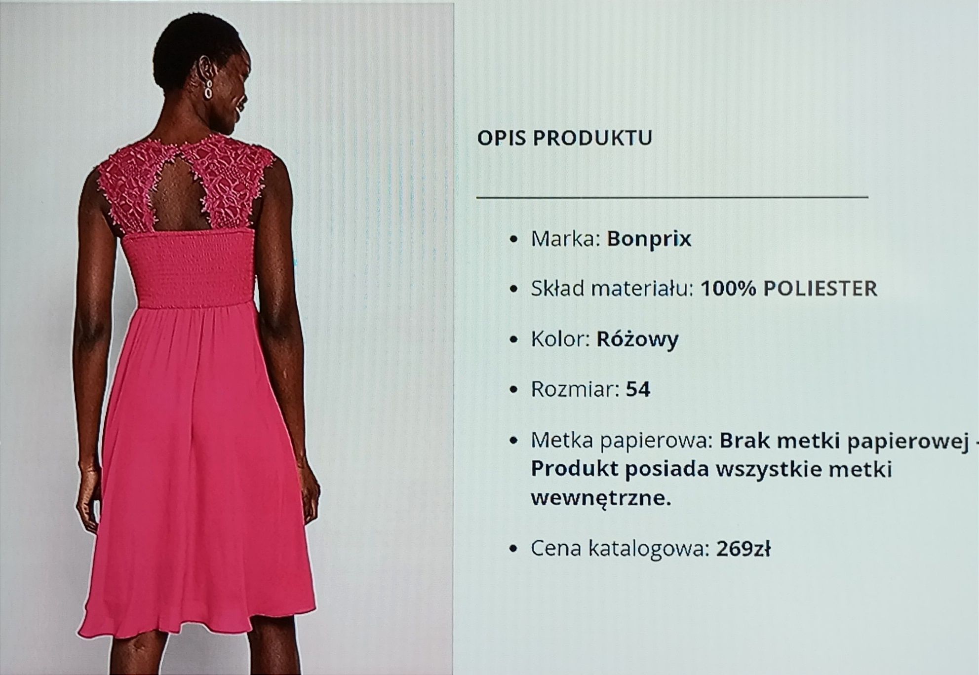 NOWA sukienka r.54 szyfon/koronka/wesele/impreza Bpc selection premium