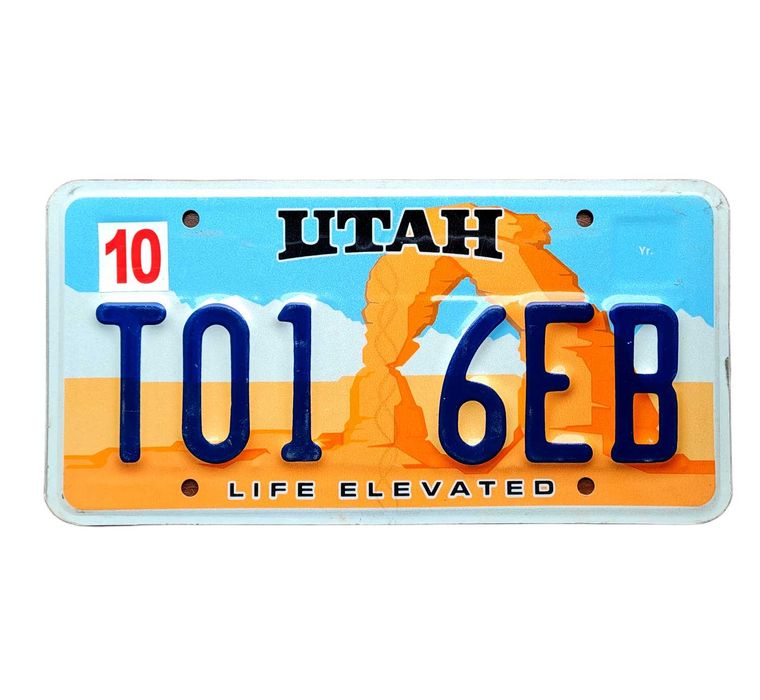Utah - oryginalna tablica rejestracyjna z USA