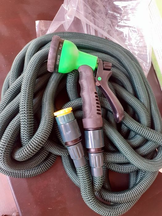 Mangueira irrigação extensível C/Pistola de oito funções