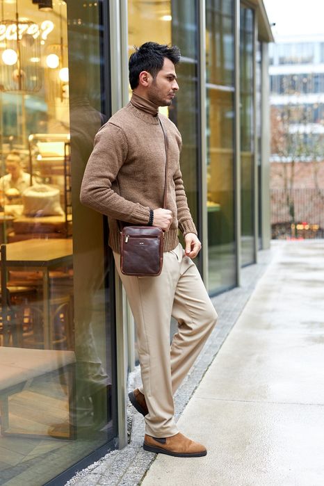 skórzana torba męska do pracy — peterson