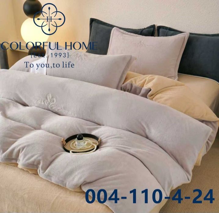 Велюрова тепла постіль євро