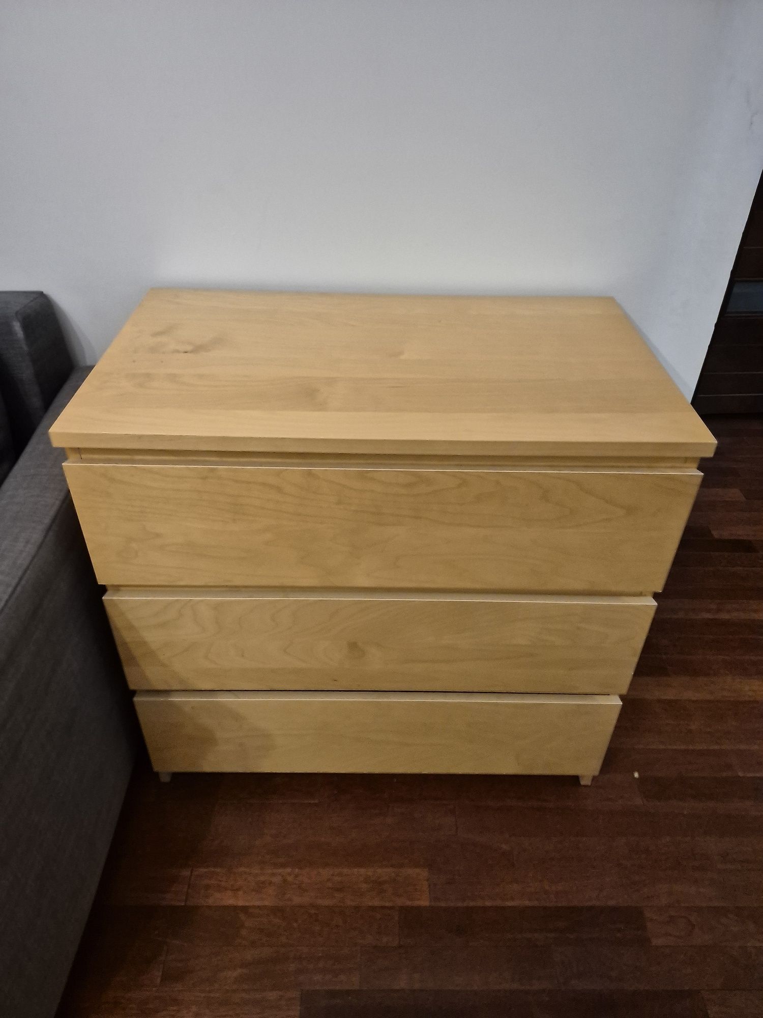 Komoda Ikea MALM 3 szuflady, kolr drewna,  stan bdb