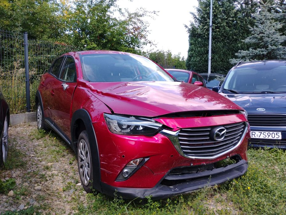 Mazda CX-3 2016r, Salonowa, 2.0 Benzyna, Uszkodzona, Poobijana, Jeździ. VAT 23%.