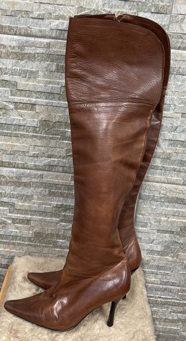 Сапоги ботфорты из мягкой кожи