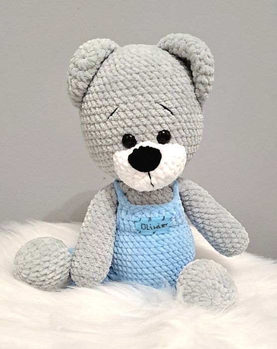 Miś Wojtek handmade rękodzieło dla dziecka na prezent