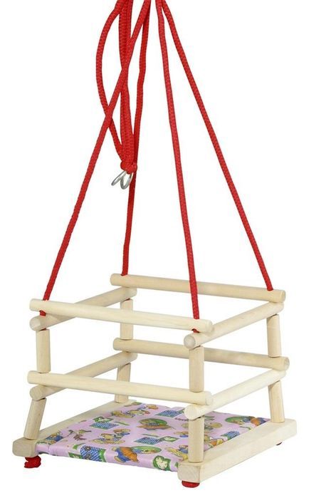 Huśtawka Drewniana Z Poduszką Bączek