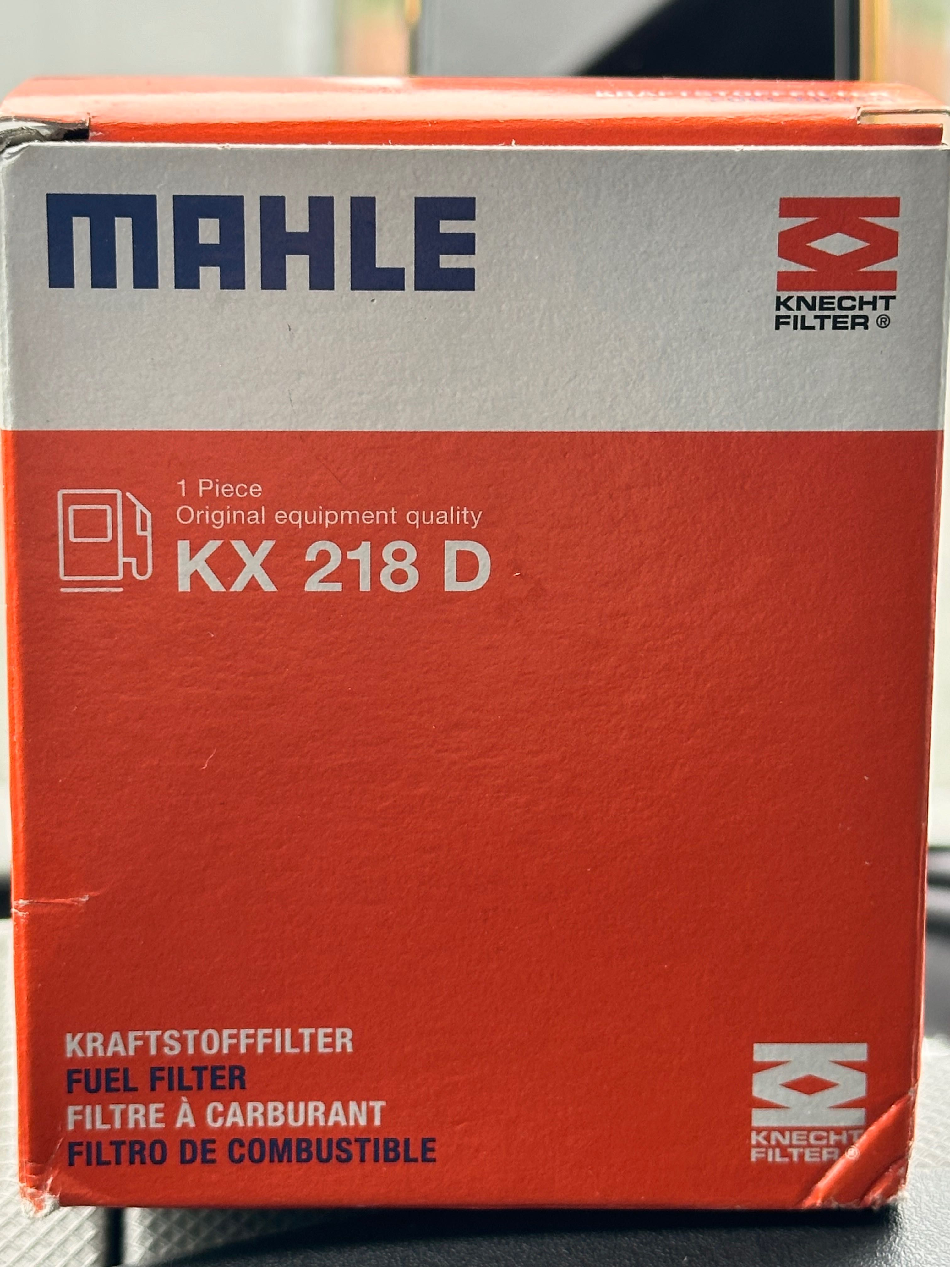 Фільтр паливний KNECHT MAHLE KX218D