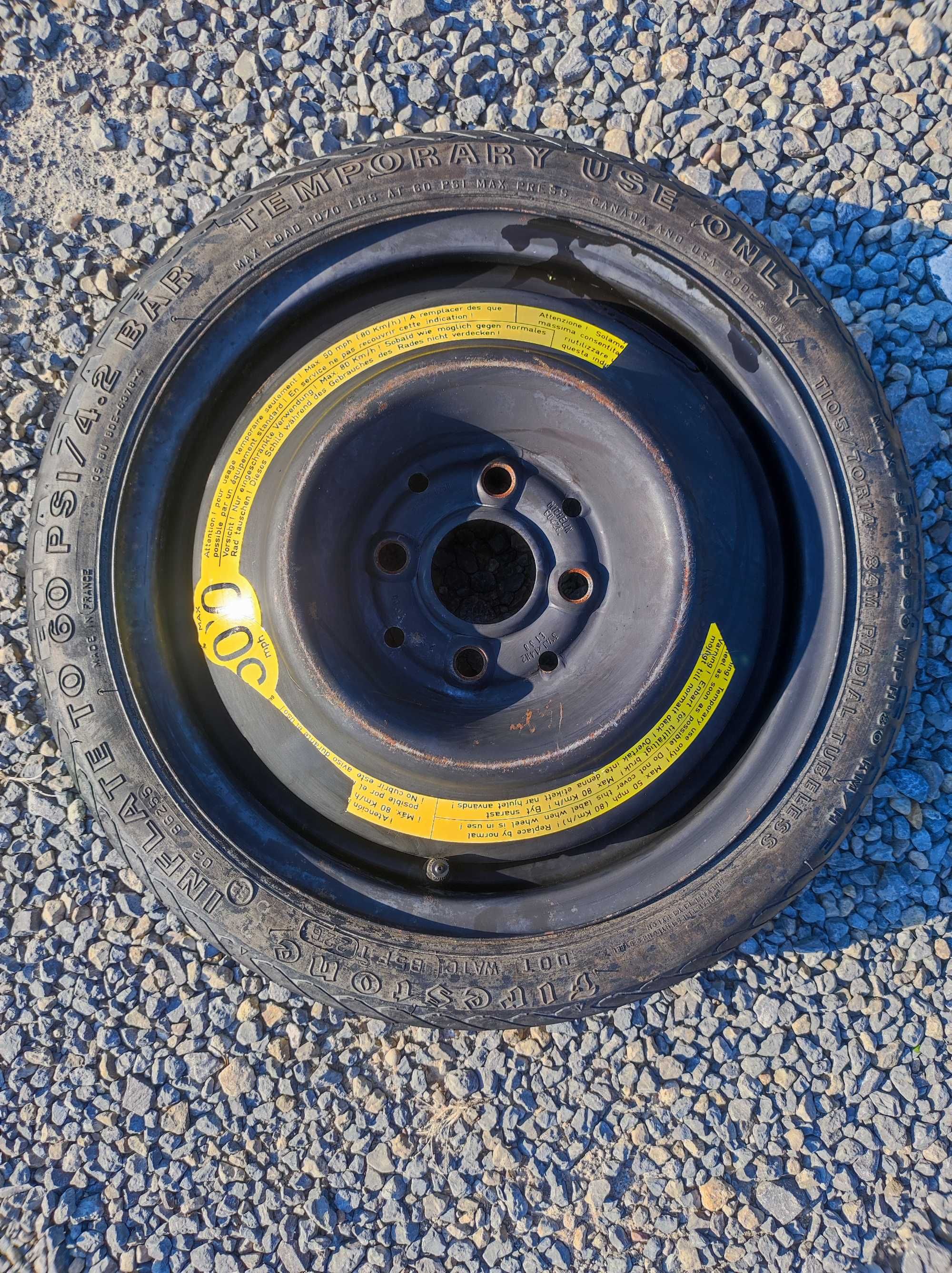 Dojazdówka Felga Koło 4x100 R14 Seat WV Skoda ET38