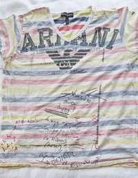 Kolorowy t-shirt Giorgio Armani