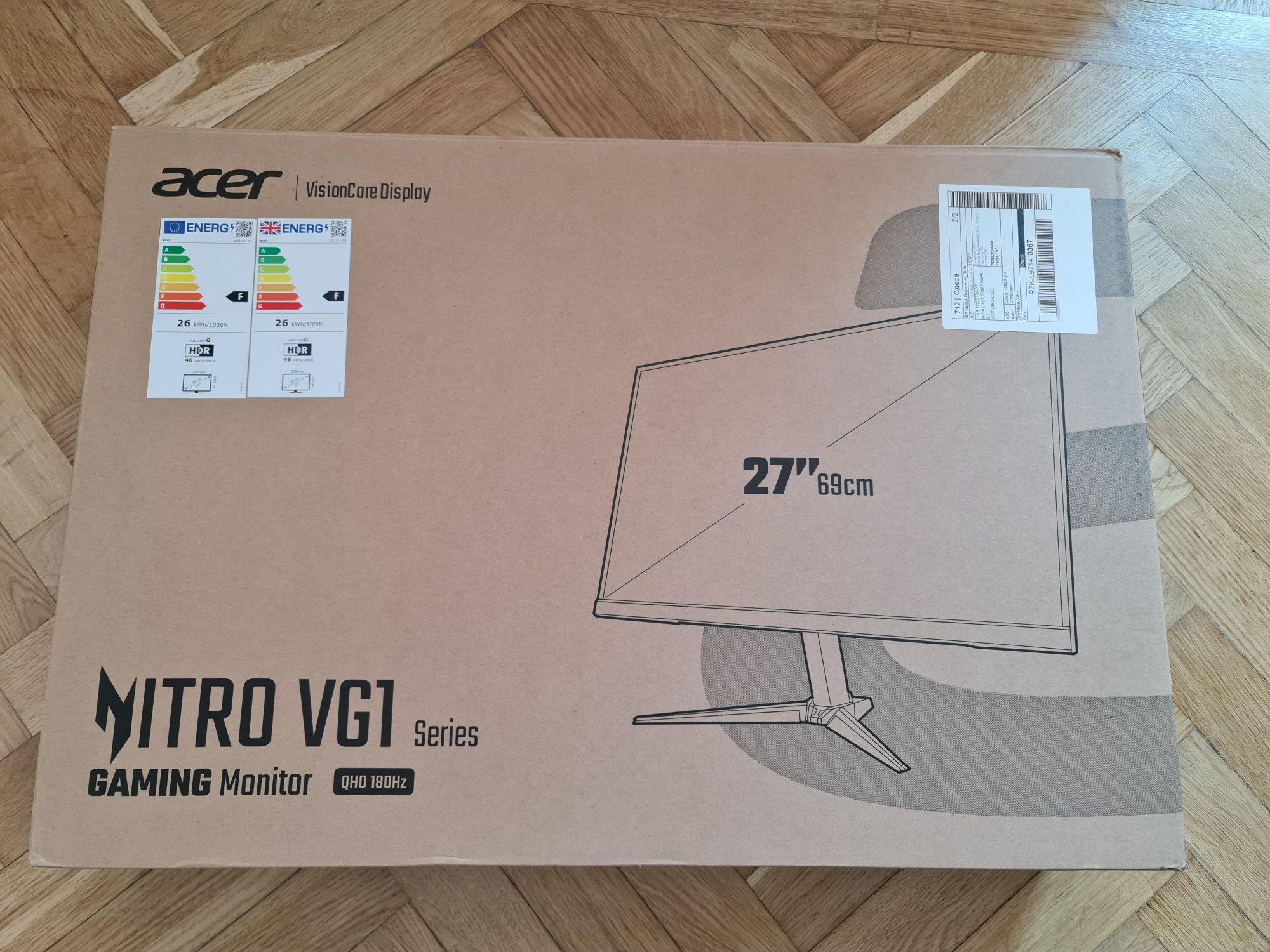 Acer Nitro VG271UM3  ips 2k 180Hz