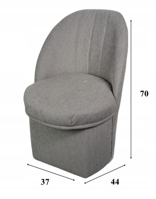 Pufa z oparciem i ze schowkiem