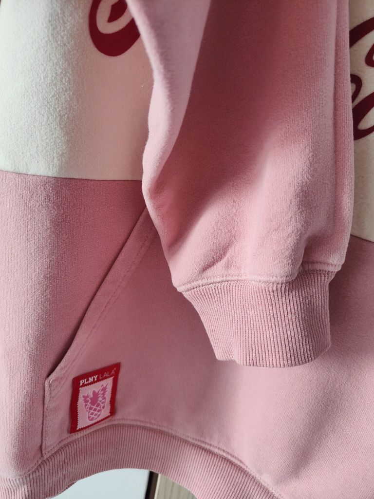 Bluza z kapturem kangurka oversize Plny Lala xS 34 Piña Colada