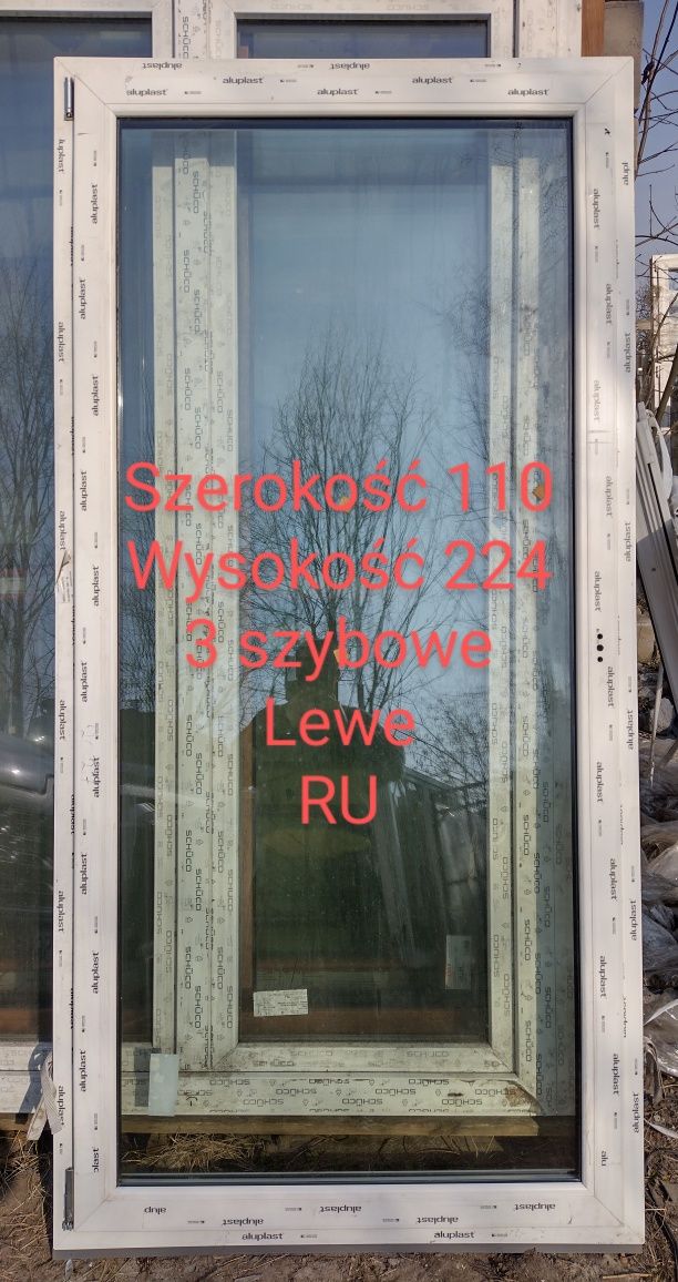 Okno 79x226 brąz czekoladowy 40%