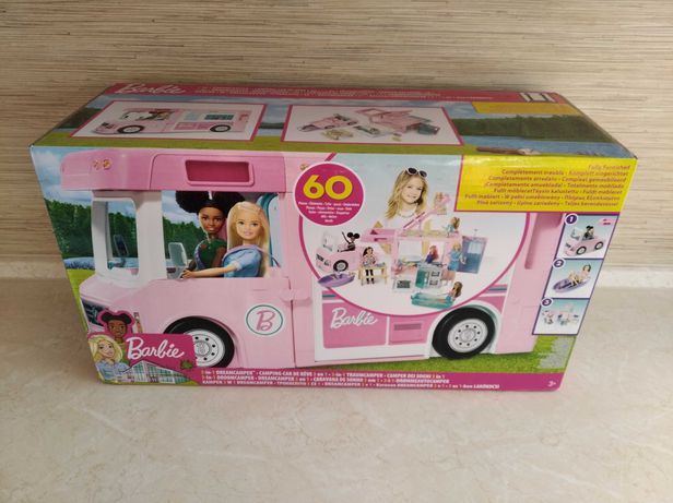 OKAZJA Kamper Barbie 3 w 1 +60 akcesoriów GHL93 auto duże Wysyłam